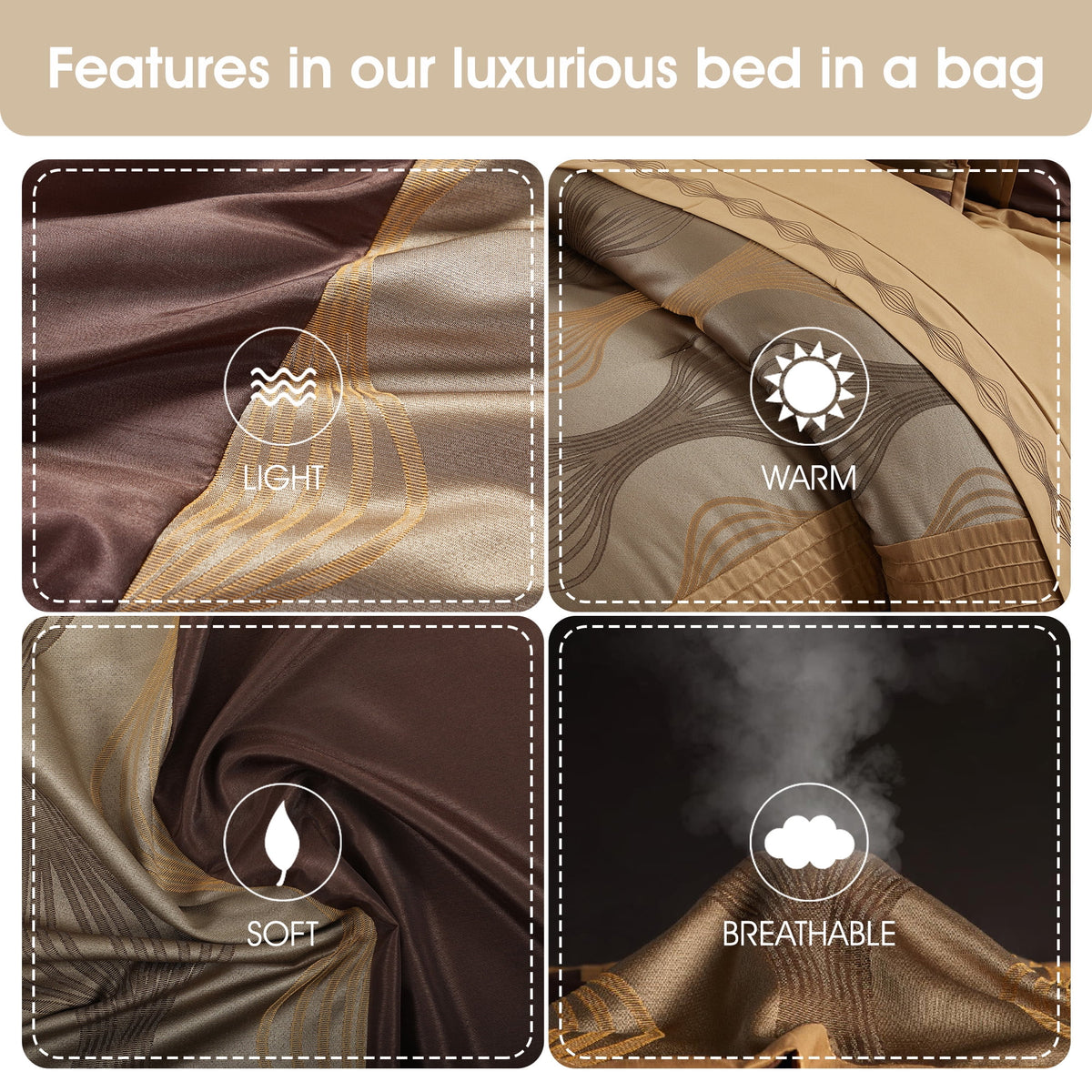 Lanco Black Silver Comforter Set , California King Size , 7 Pieces Fashion Jacquard Bedding Set