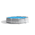 Intex 26701EH 10ft x 30in Prism Frame Above Ground Circle Swimming Pool & Filter Pump, Gray