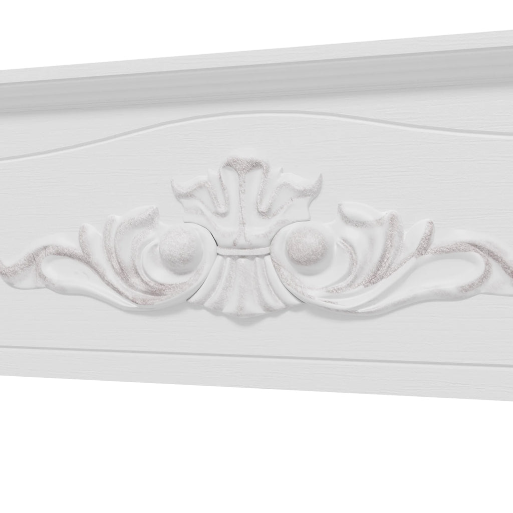 HOMCOM 44.75 Inch Fir Wood Fireplace Mantel Stove Surround, Freestanding Electric Fireplace Mantel, White
