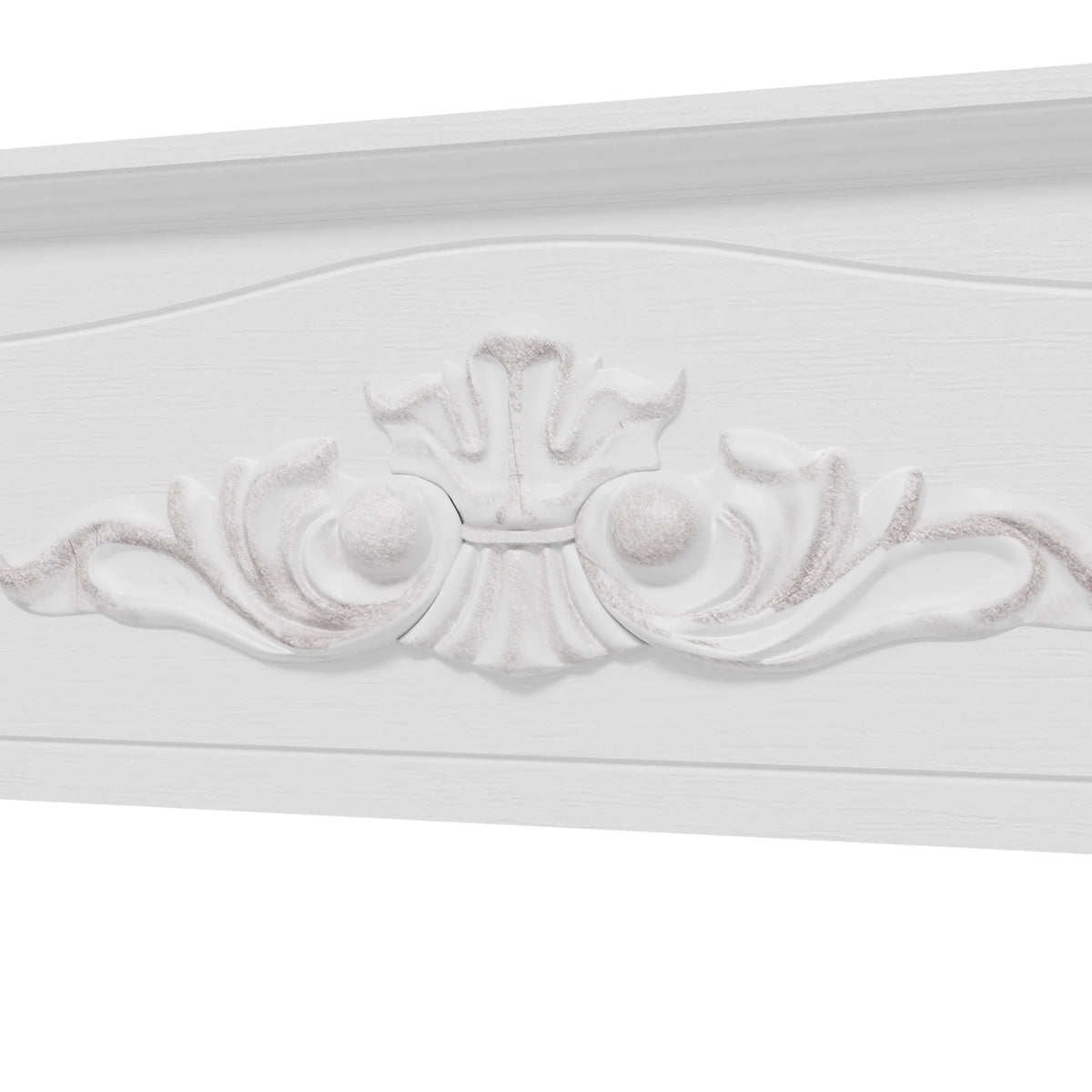 HOMCOM 44.75 Inch Fir Wood Fireplace Mantel Stove Surround, Freestanding Electric Fireplace Mantel, White