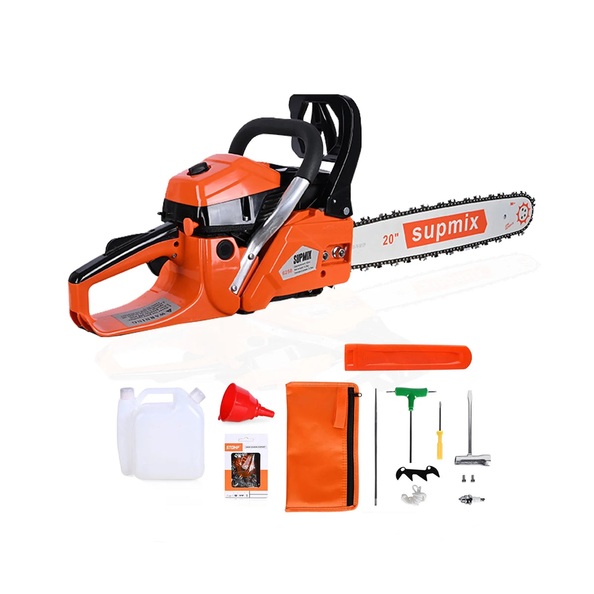 62cc Gas Chainsaw 20 Inch Gas Powered Chainsaws 2-Cycle Petrol Handheld Gasoline Chain Saw Power Saws for Cutting Wood Tree Trimming