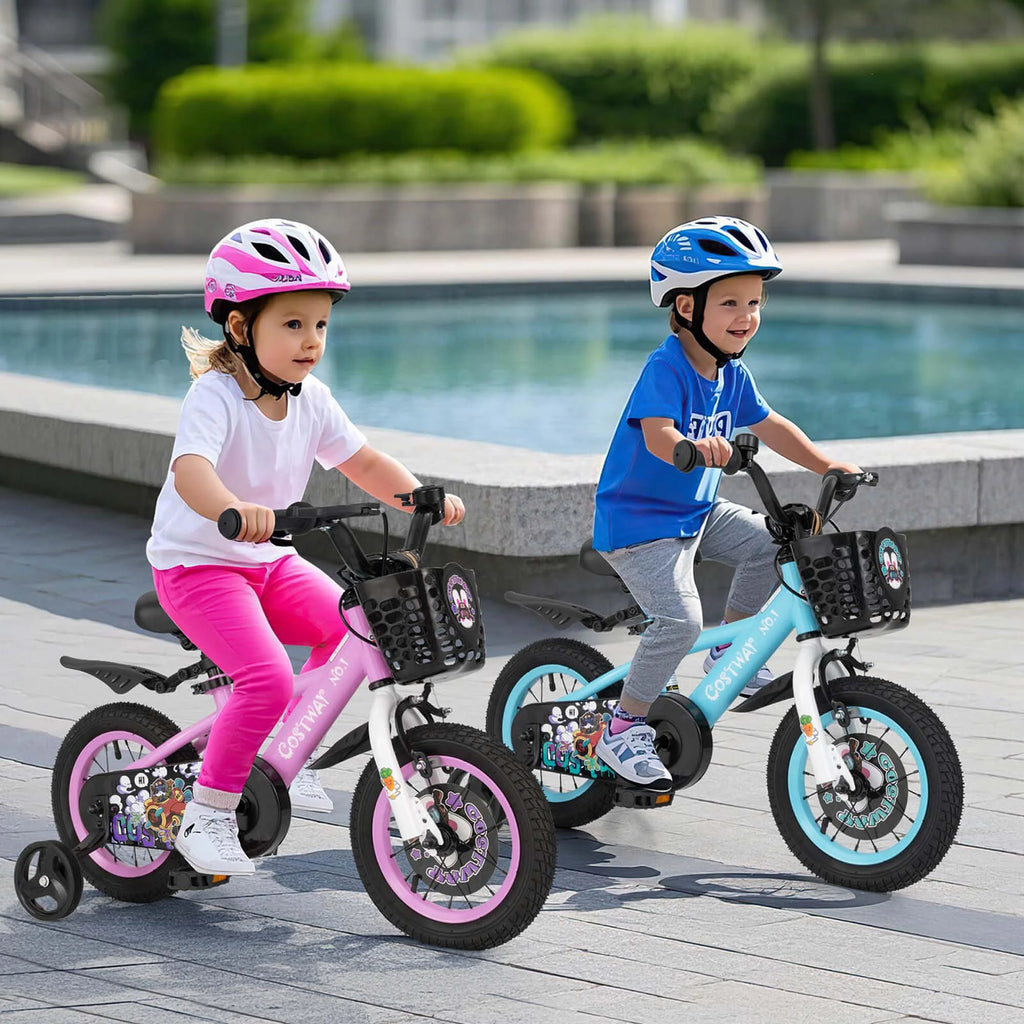 Costway 16" Kid’s Bike for 4-7 with Height-Adjustable Handlebar & Saddle Handbrake Blue