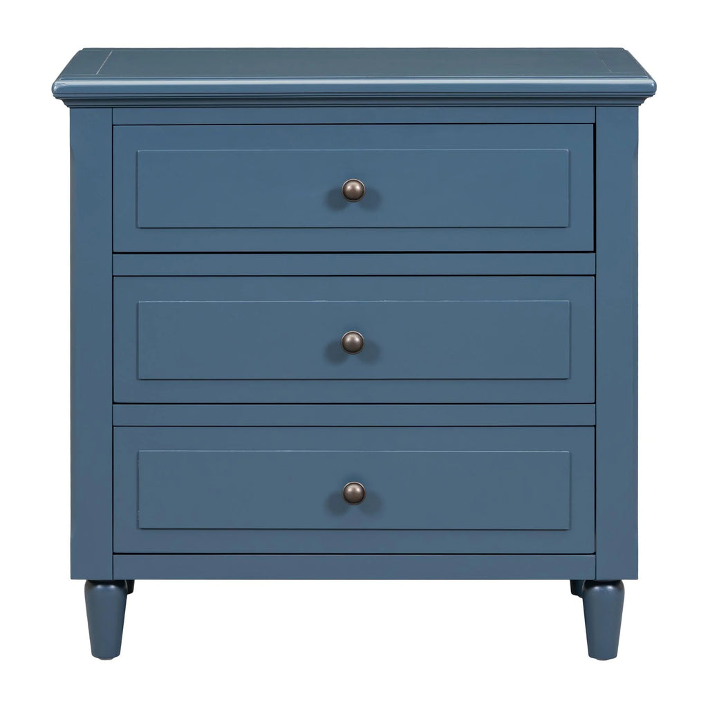 White Nightstand for Bedroom, Atumon Nightstand with 3 Drawers, Wood Bedside Table, Modern Nightstand Furniture for Bedroom, 28"L x 16.9"W x 28"H