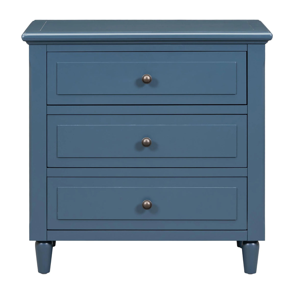 White Nightstand for Bedroom, Atumon Nightstand with 3 Drawers, Wood Bedside Table, Modern Nightstand Furniture for Bedroom, 28"L x 16.9"W x 28"H