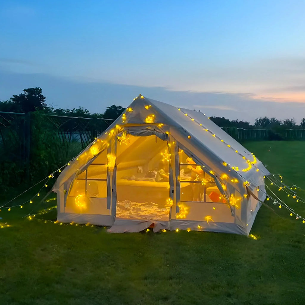 Inflatable Tents for Camping, Large Inflatable Camping Tent with Hand Pump, Easy Setup Tents for 4-6 People, Portable Glamping Tent