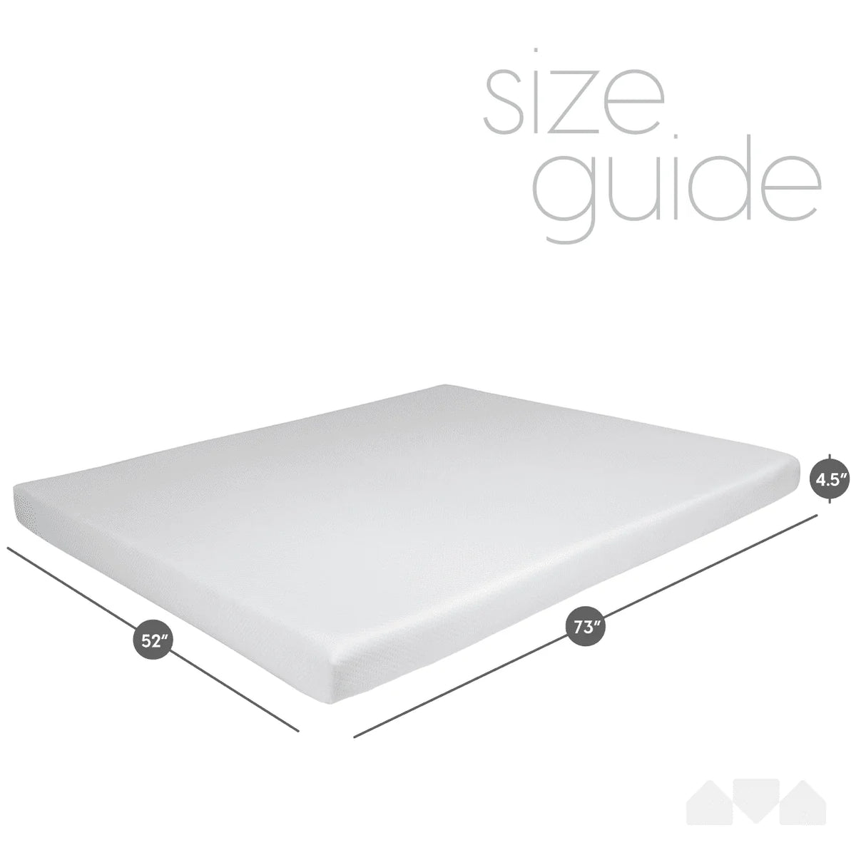 4.5-Inch Memory Foam Replacement Mattress for Full Size Sleeper Sofa and Couch Beds (Sofa Not Included) - Full