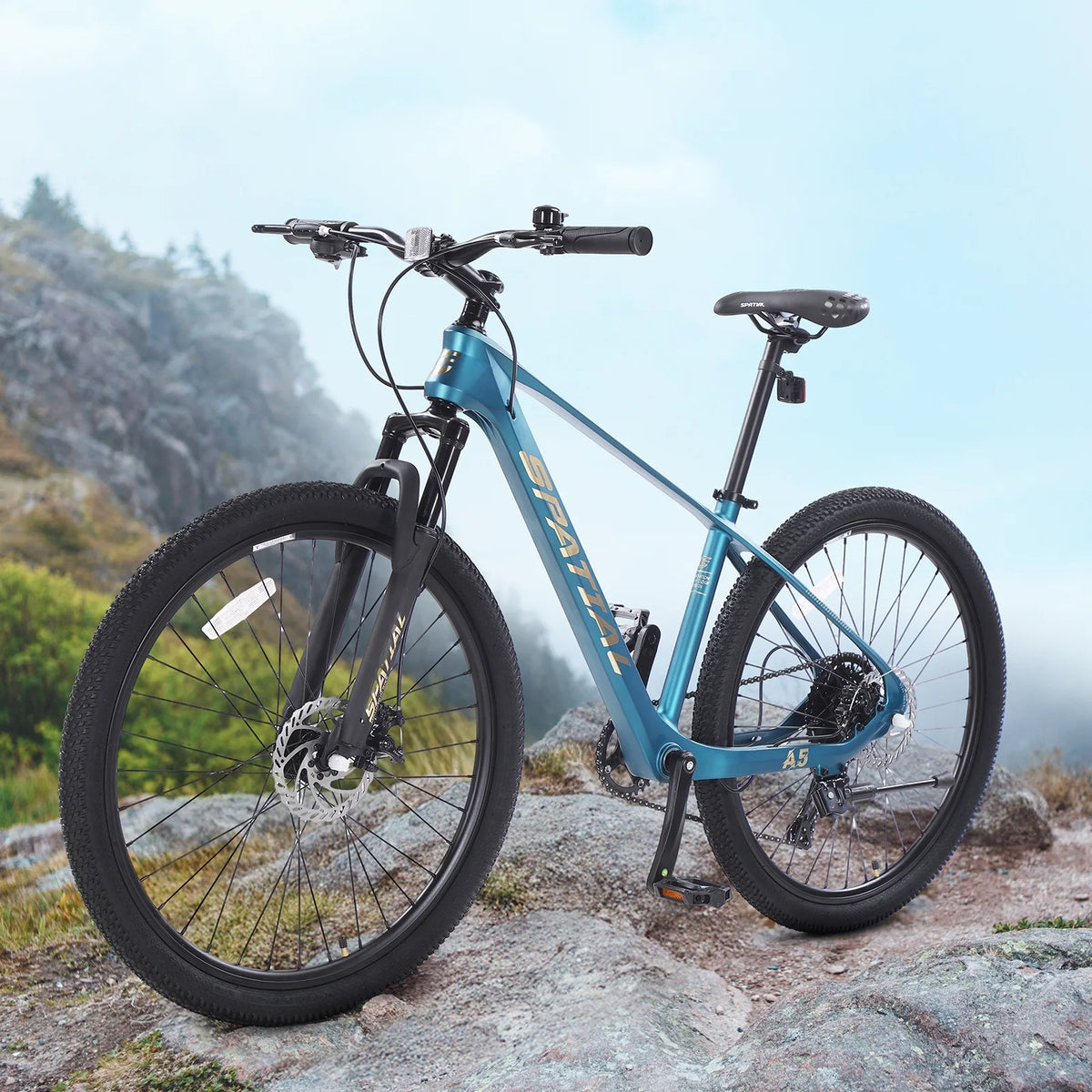 SPATIAL 24/26/27.5/29 inch Mountain Bike,8/21 Speed Lightweight Aluminum Magensium Frame Mountain Bicycle,Fits Men Women Teenagers Adult Disc Brake MTB Bicycle