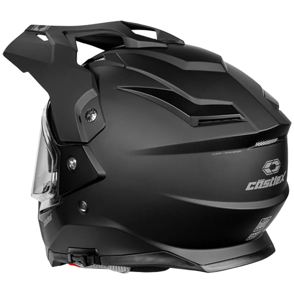 Castle X, 36-28152, Adult Dual Sport Snowmobile Helmet - Heated Shield - CX200 - WRATH - Matte Flo Orange, Small