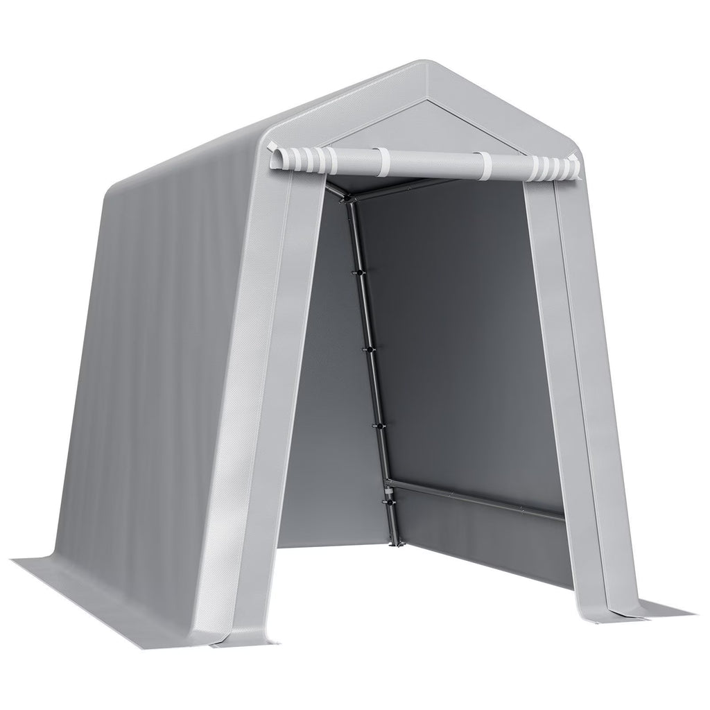 6X8ft waterproof portable canopy carport, metal frame yard tool storage tent, quick assembly weatherproof