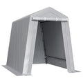 6X8ft waterproof portable canopy carport, metal frame yard tool storage tent, quick assembly weatherproof