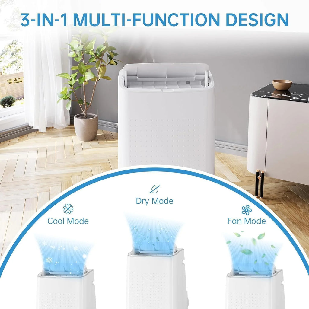 GAOMON 14000BTU Portable Air Conditioners Cool up to 750 Sq Ft, 3 in 1 Portable AC Units for Rooms with Fan & Dehumidifier, Remote Control, Sleep Mode, 24H Timer, Window Vent Kit,White