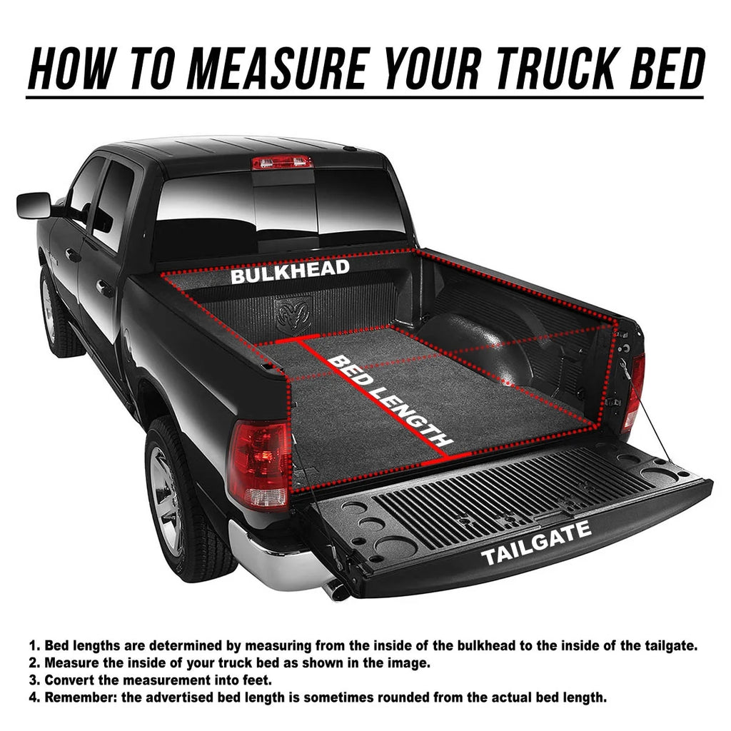 Auto Drive Soft Roll up Truck Bed Tonneau Cover Fits 1999-2006, 07 Classic Silverado / Sierra 1500 2500 HD 3500 HD 6.5FT Bed (78")