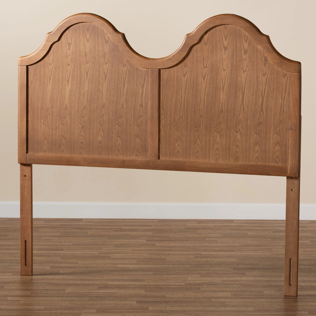 Baxton Studio Tobin Classic Panel Back Support Engineered Wood Headboard, King, Ash Walnut