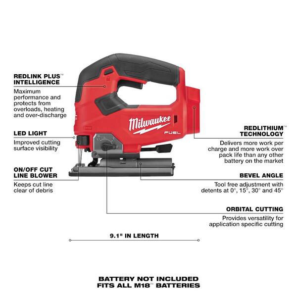 M18 FUEL 18-Volt Lithium-Ion Brushless Cordless Combo Kit (5-Tool) with FUEL Jigsaw