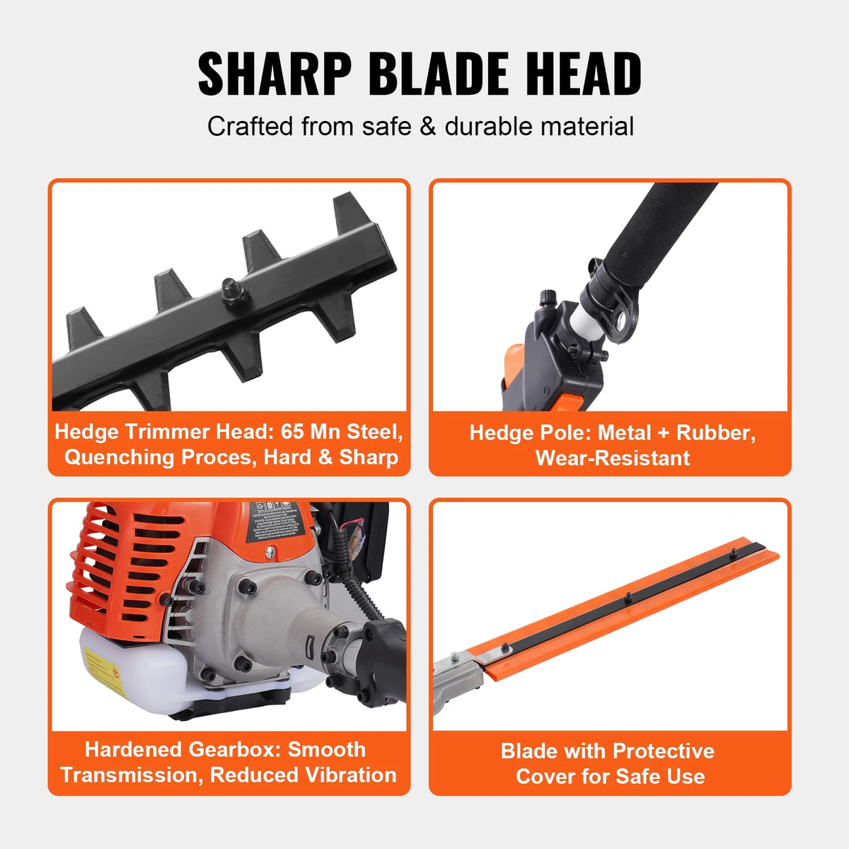 KFFKFF 26CC 5-in-1 Versatile Gardening Tools, Gas-Powered Hedge Trimmer, Grass Cutter, Line Trimmer, Edger, and Pole Saw with Extendable Shaft