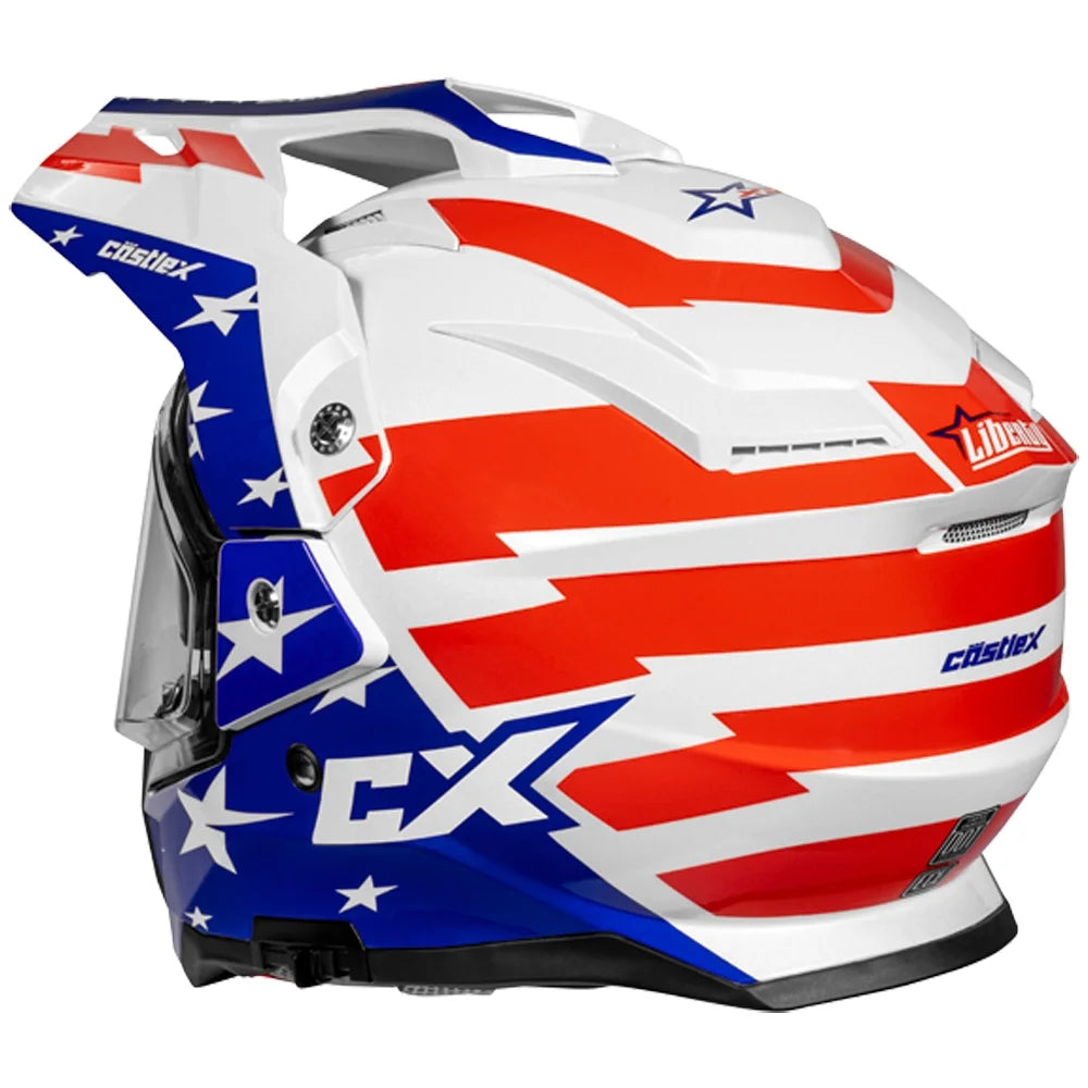 Castle X, 36-28152, Adult Dual Sport Snowmobile Helmet - Heated Shield - CX200 - WRATH - Matte Flo Orange, Small