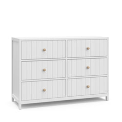 Graco Teddi 6 Drawer Nursery Double Dresser, White