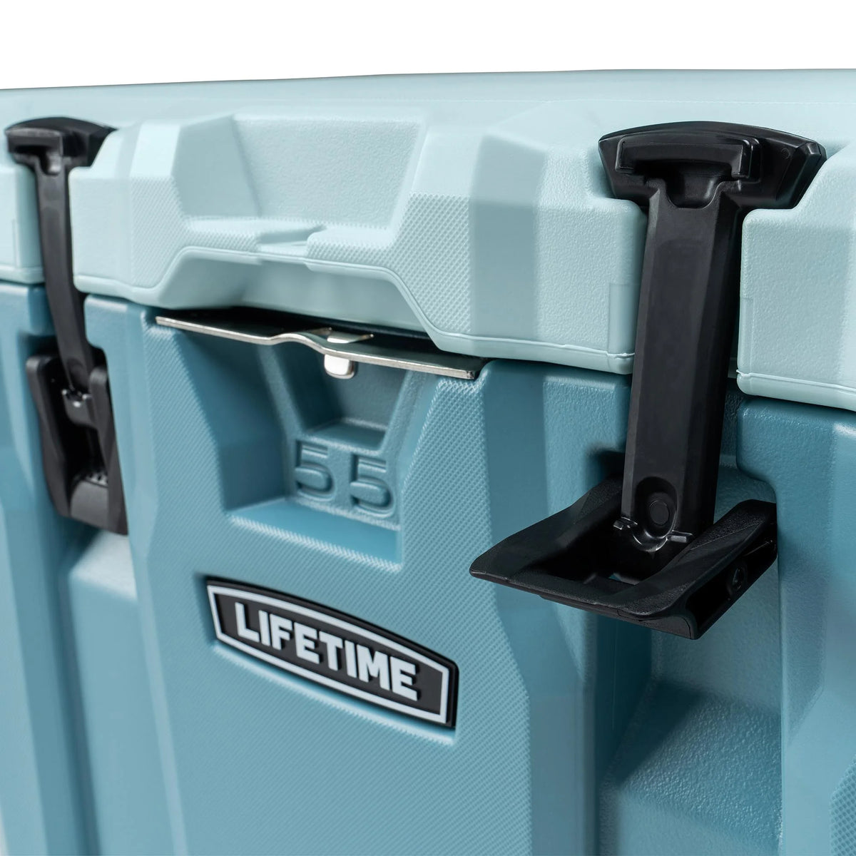 Lifetime 55 qt Bear-Resistant Camping Cooler, Premium High Performance, Ice Retention, Hard Cooler, 60 Can Capacity, Light Gray (90949)