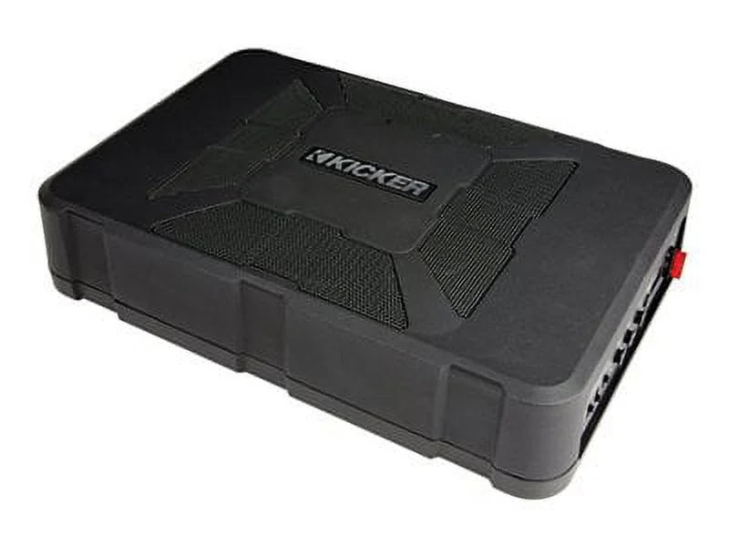 Kicker Wireless Compact Powered Car Subwoofer, Black, 8"