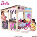 KidKraft Barbie? Seaside Wooden Outdoor Playhouse with Attachable Doll Table and Chairs