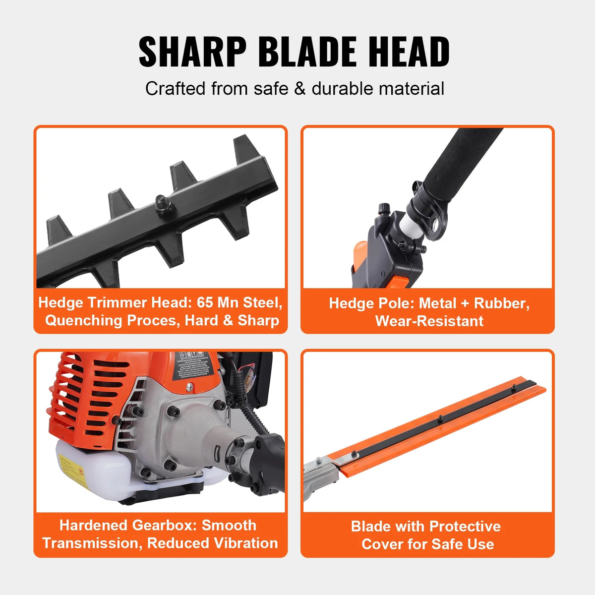 KFFKFF 26CC 5-in-1 Versatile Gardening Tools, Gas-Powered Hedge Trimmer, Grass Cutter, Line Trimmer, Edger, and Pole Saw with Extendable Shaft