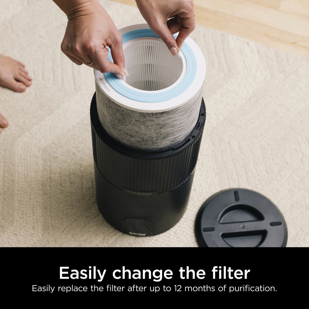 Shark Air Purifier with Nanoseal HEPA, Cleansense IQ, Odor Lock, Cleans up to 500 Sq. ft, Charcoal Grey, HP100
