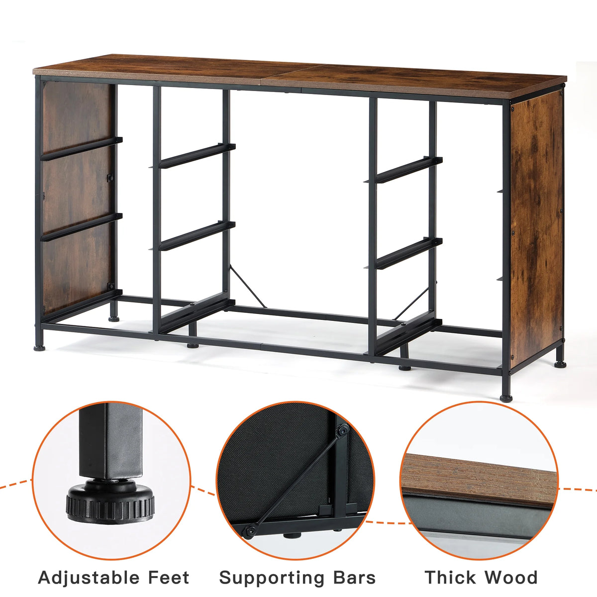 Wide Dresser TV Stand with 9 Drawers Dresser for Bedroom Chests of Drawers for Living Room, Black