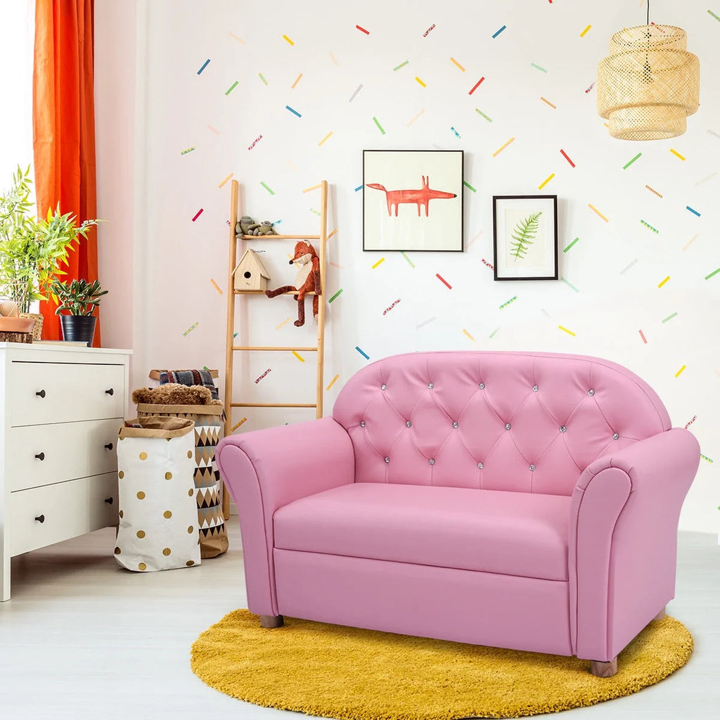 Costway Kids Sofa Princess Armrest Chair Lounge Couch Children Toddler Gift