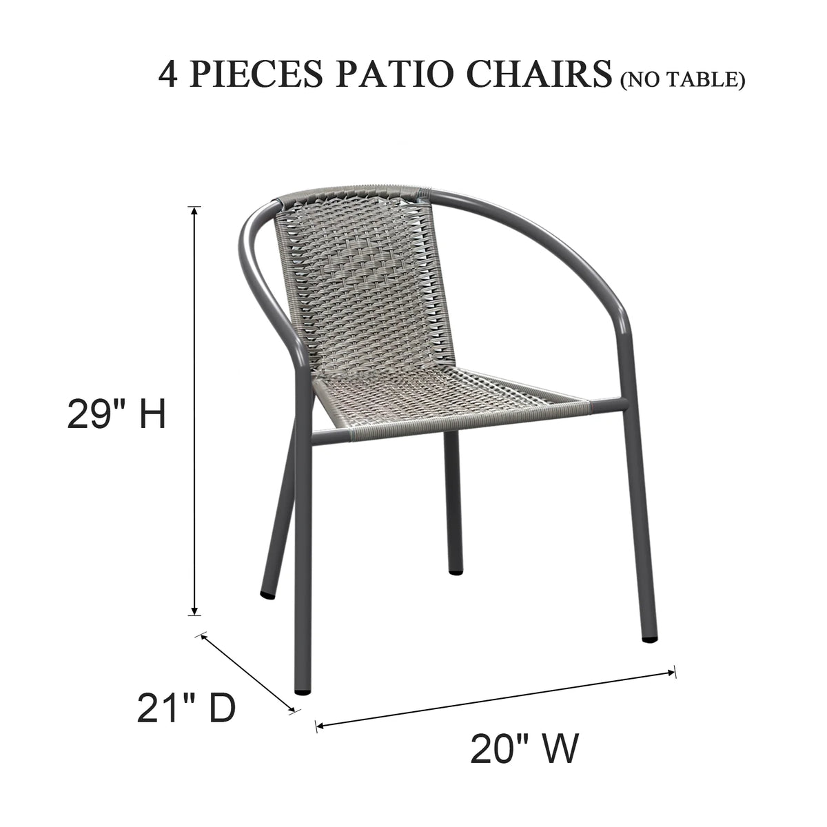 Gaildon Pack Medium Brown Rattan Indoor-Outdoor Restaurant Stack Chair | Versatile and Stylish Seating