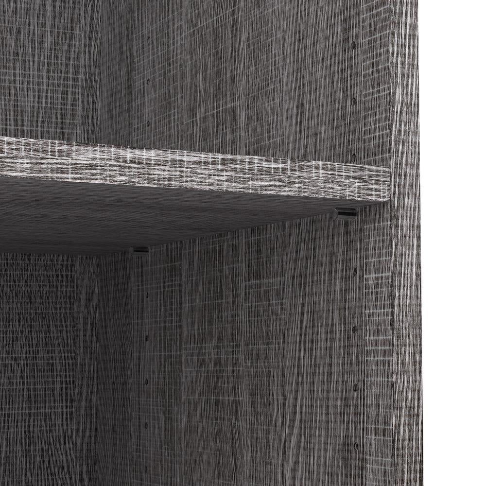 Bestar Pur 161W Walk-In Closet Organizer System in Bark Gray - Engineered Wood