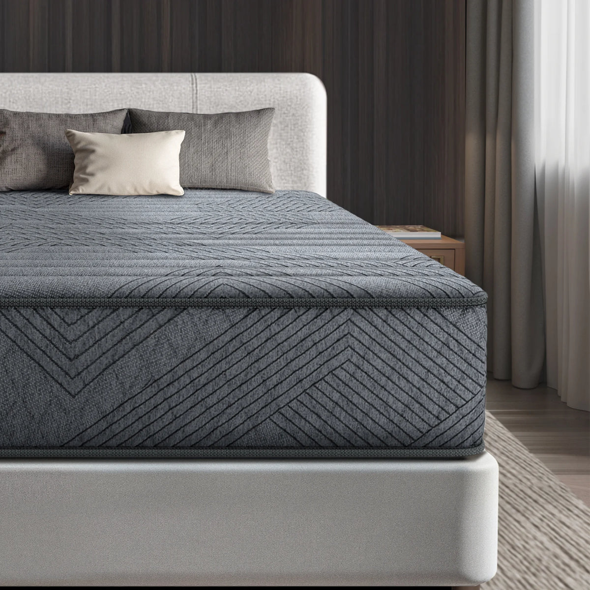 LIBORIA Queen Mattress, 10 inch Cooling Gel Memory Foam, Pocket Spring Hybrid Mattress in a Box, Pressure Relief, CertiPUR-US Certified
