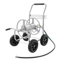 VEVOR Hose Reel Cart, Hold Up to 250 ft of 5/8 Hose, Garden Water Hose Carts Mobile Tools with 4 Wheels, Heavy Duty Powder-coated Steel Outdoor Planting with Storage Basket, for Garden, Yard, Lawn