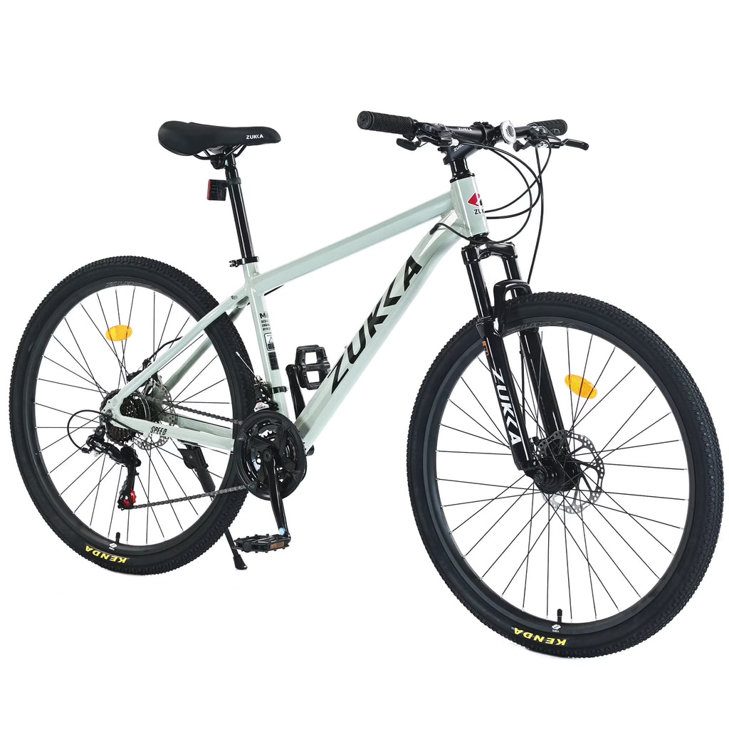 27.5 Inch Mountain Bike, 21 Speed Mountain Bicycle with Front Suspension and Aluminum Alloy Frame for Men Women Boys and Girls, Blue