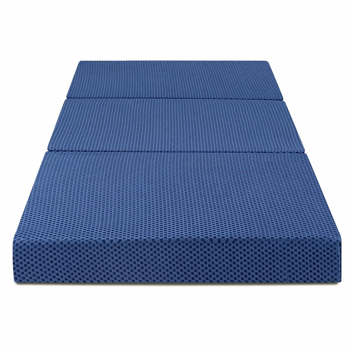 4'' Tri-Fold Memory Foam Mattress, Blue, Twin