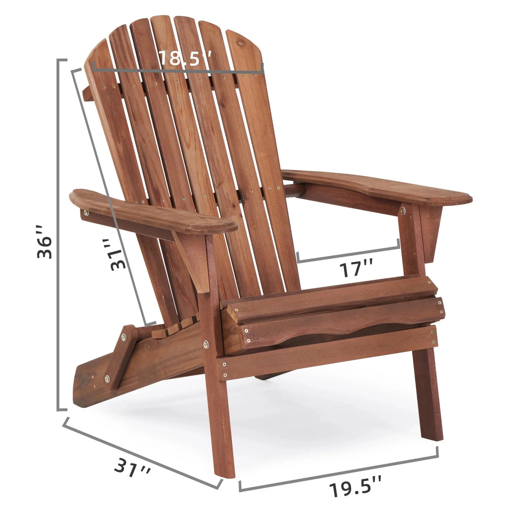 uhomepro Outdoor Adirondack Chairs Set of 2, Folding Fire Pit Chair, Weather Resistant Patio Lawn Chair for Outside Deck Garden Backyard Balcony, Gray