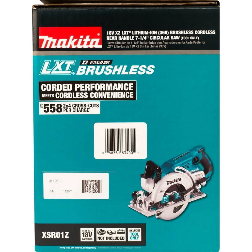 Open Box Makita 18V 7-1/4 in. Cordless Brushless Circular Saw Tool Only