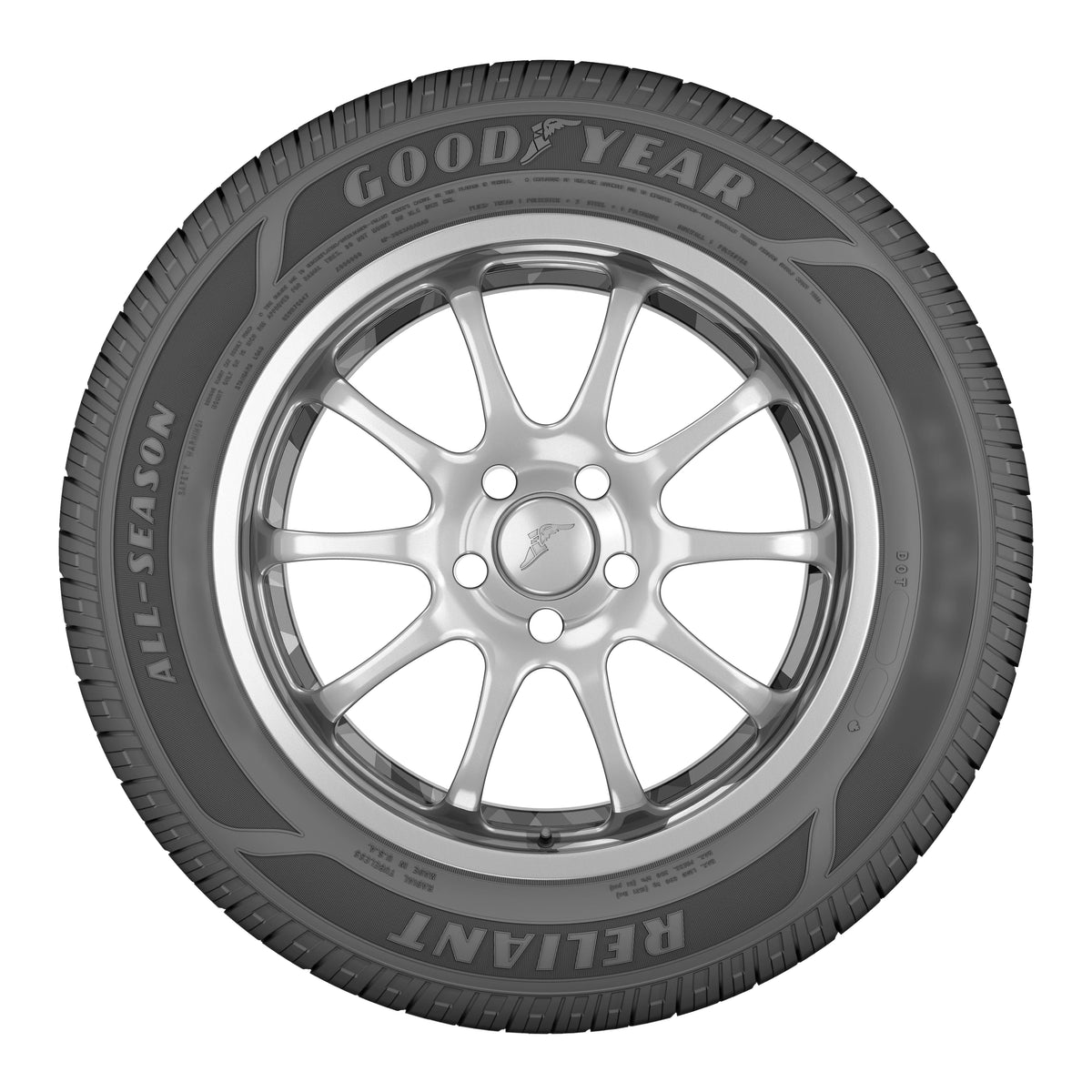 Goodyear Reliant All-Season 235/45R18 94V All-Season Tire Fits: 2010-12 Nissan Altima SR, 2013-14 Honda Accord Sport