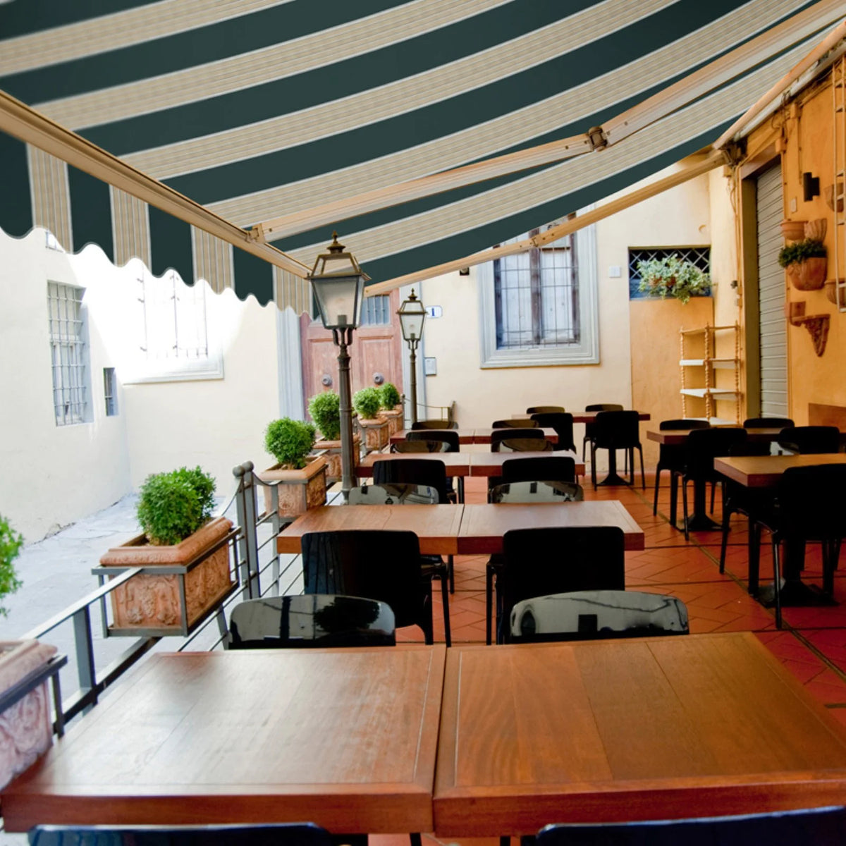 Advaning Luxury Series 10x8 ft. Electric Retractable Sunshade Awning - Garden Green