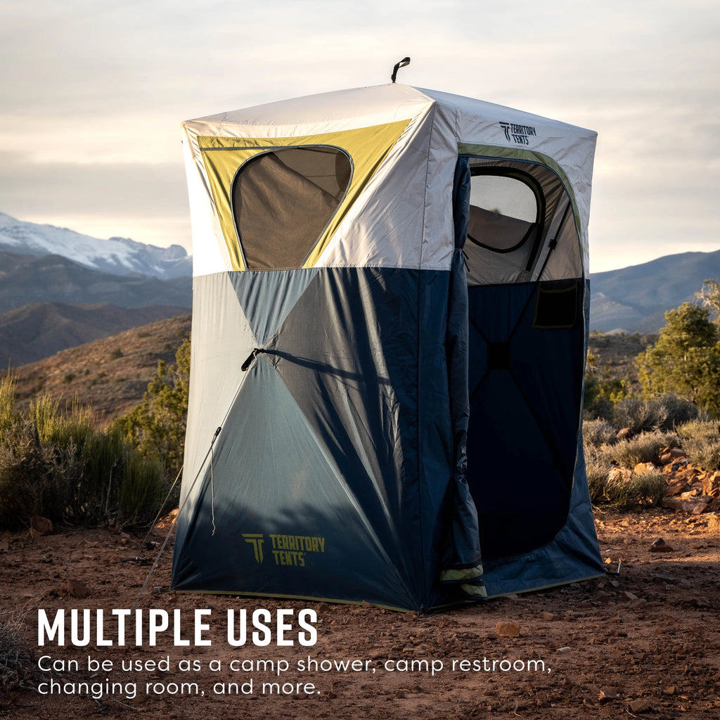 Territory Tents Jet Set Privacy Shower Tent, Jet Set Framework, No Assembly, Camp Shower, Camp Restroom, Privacy Tent Shower, 78 x 62 x 62, PT100DB