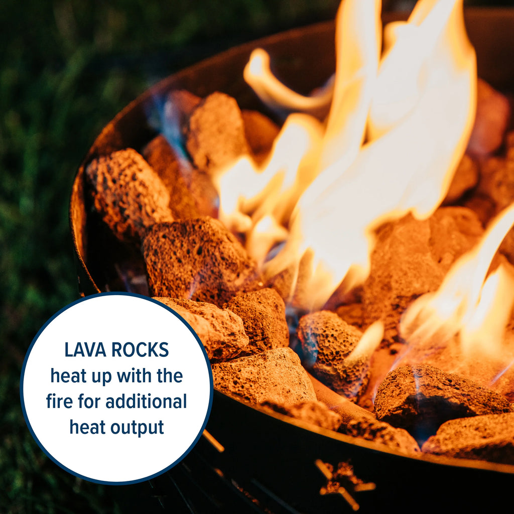 Camco Olympian Big Red Campfire, Approved for RV Campgrounds, Includes 10-Foot Propane Hose (58035)