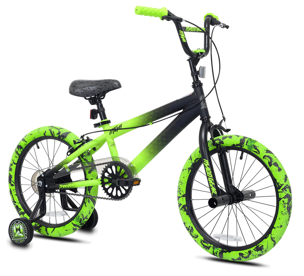 Bicycles 18" Madd Gear MG18 BMX Boy's Bike, Black and Green