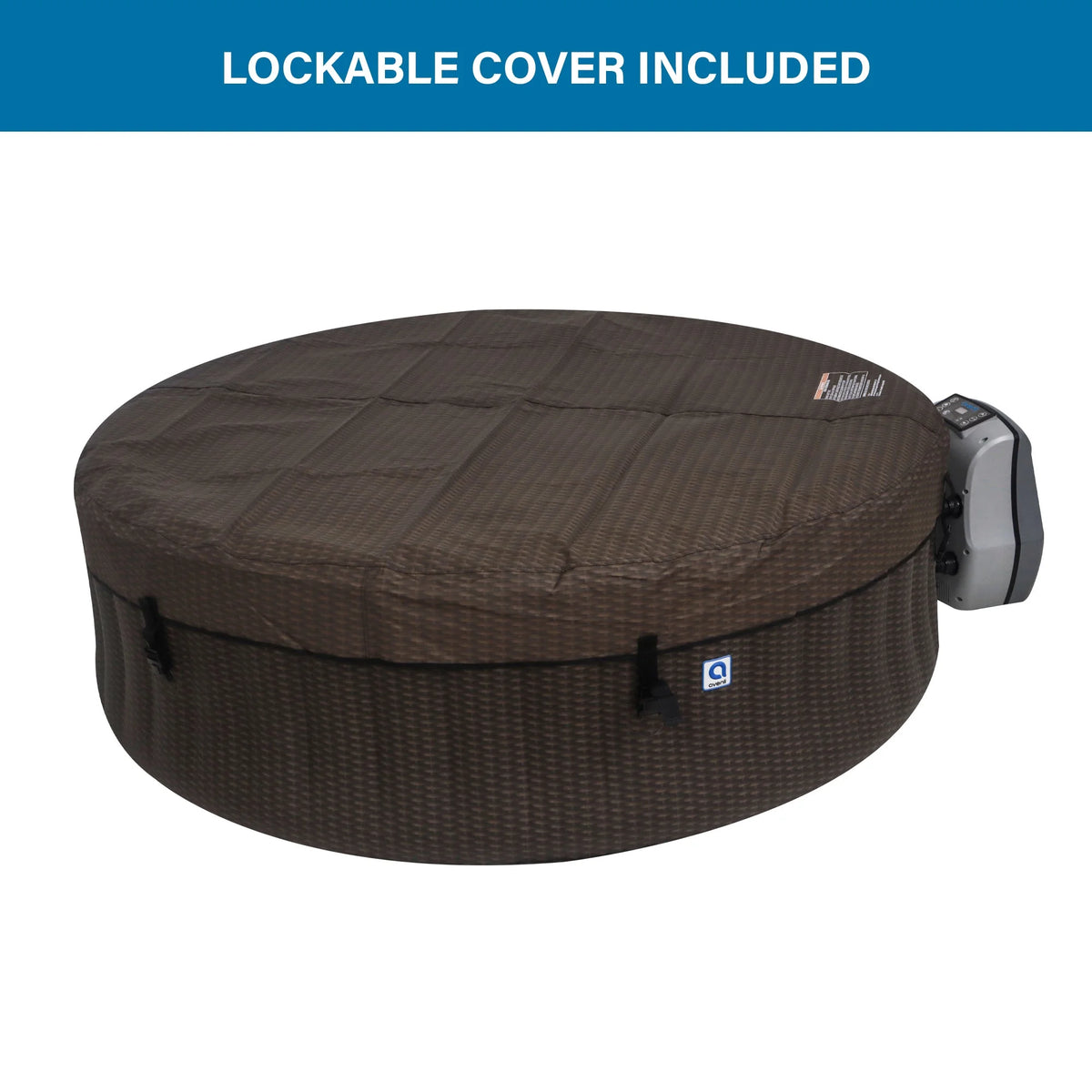 Avenli Nice 4-6 Person Inflatable Hot Tub Spa + Cover, Rattan Pattern, Rapid Heating up to 104F, 140 Water Jets, 264 Gal, Round
