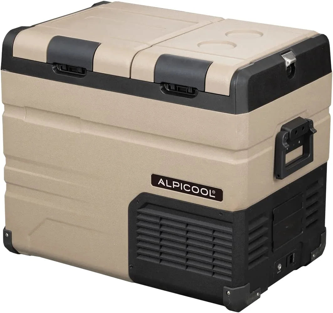 Alpicool TA35 Portable Refrigerator 37 Quart(35 Liter) Dual Temperature Control Fridge Mini Freezer for Travel,Camping,Fishing, Outdoor -12/24V DC
