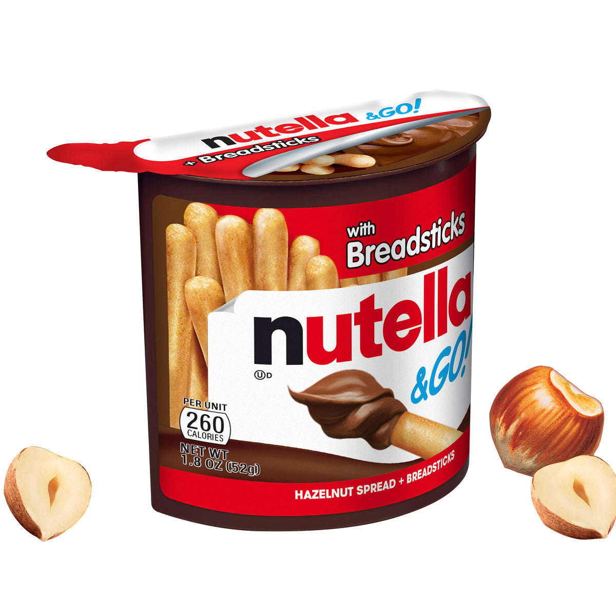 Nutella & GO! Hazelnut and Cocoa Spread With Breadsticks, 1.8 oz, 16 Pack
