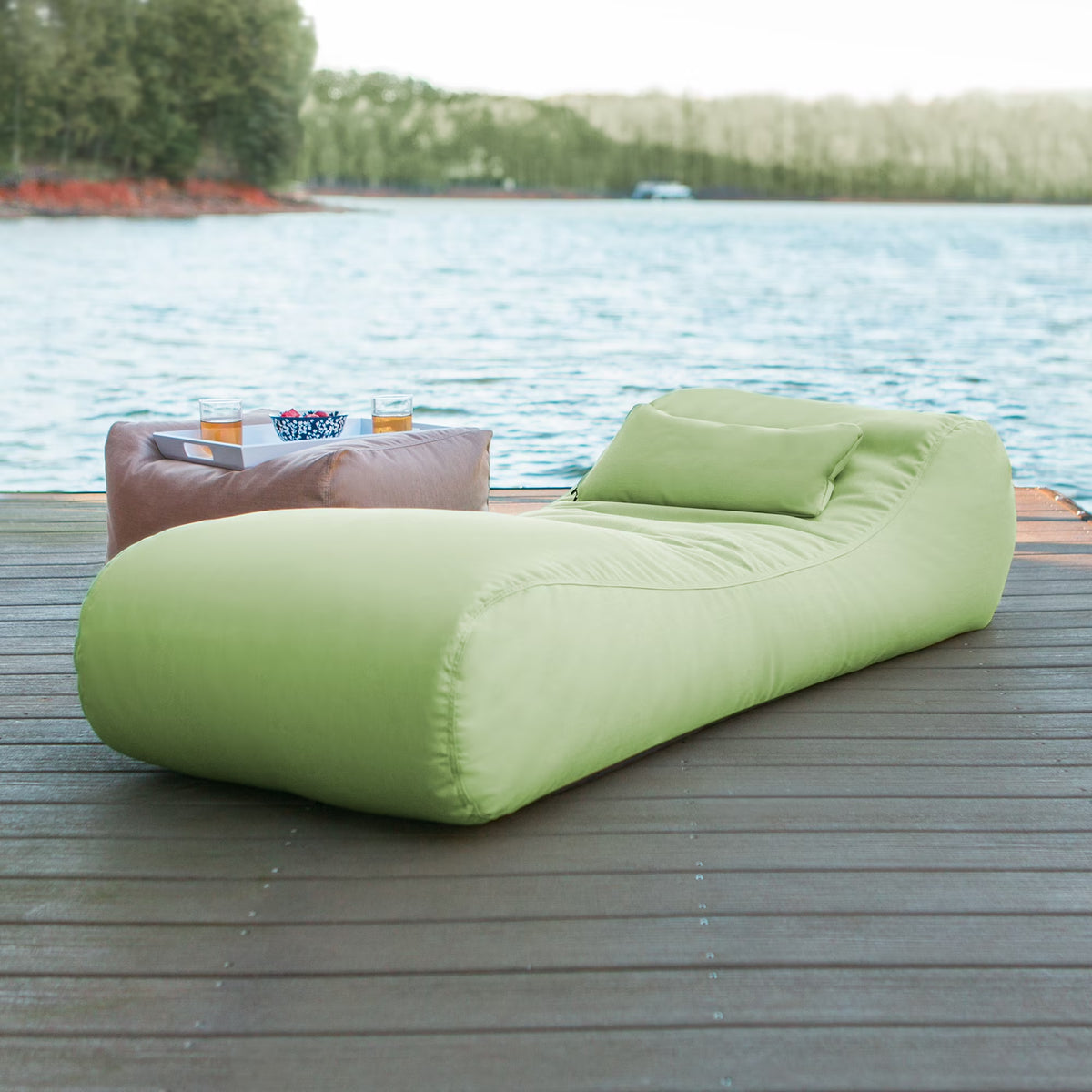 Jaxx Bean Bags Jaxx Arlo Outdoor Bean Bag Lounge with Pillow Granite