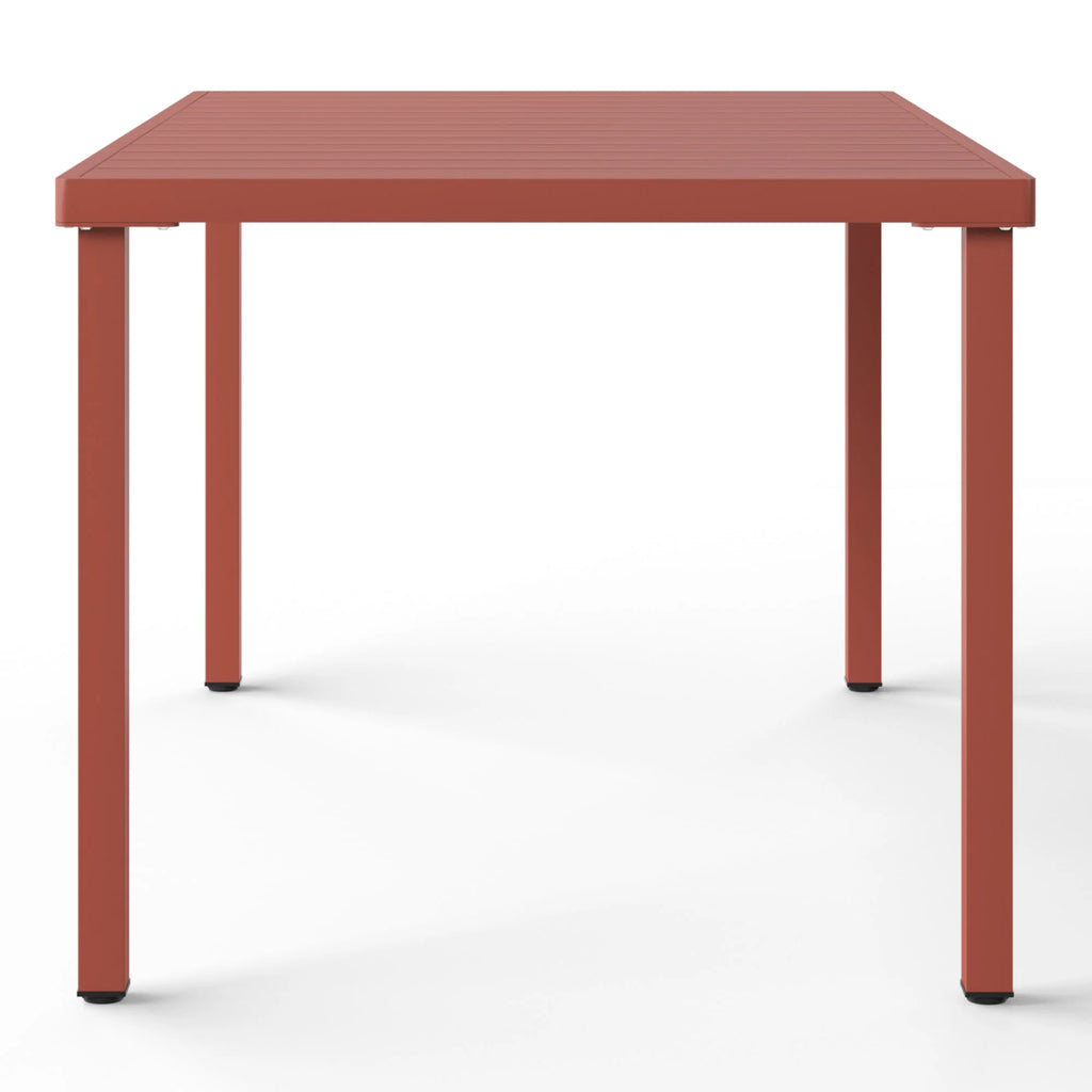 WestinTrends Playa 59" Iron Metal Outdoor Rectangular Patio Dining Table For 6, Olive Green