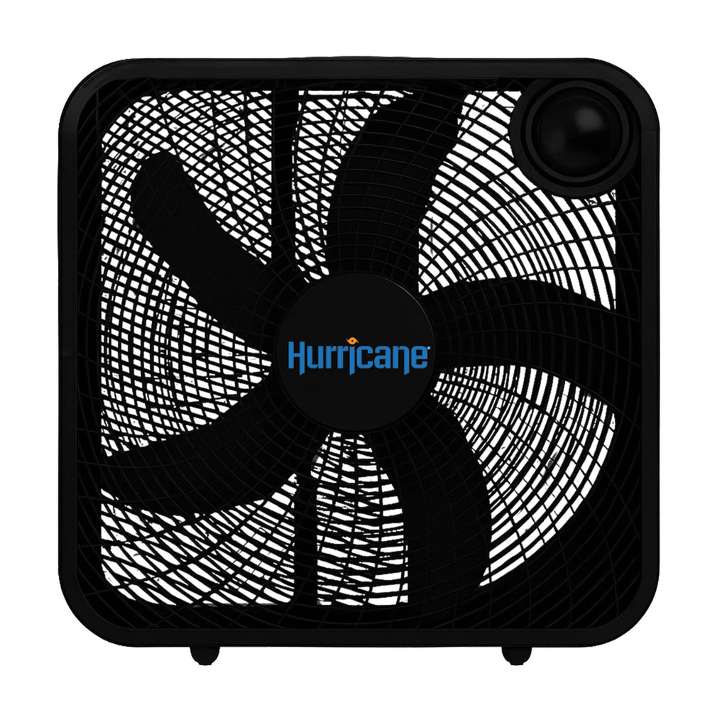 Hurricane 20 Inch Classic Series Floor Box Fan with 3 Speed Settings, Black, 2 Pack