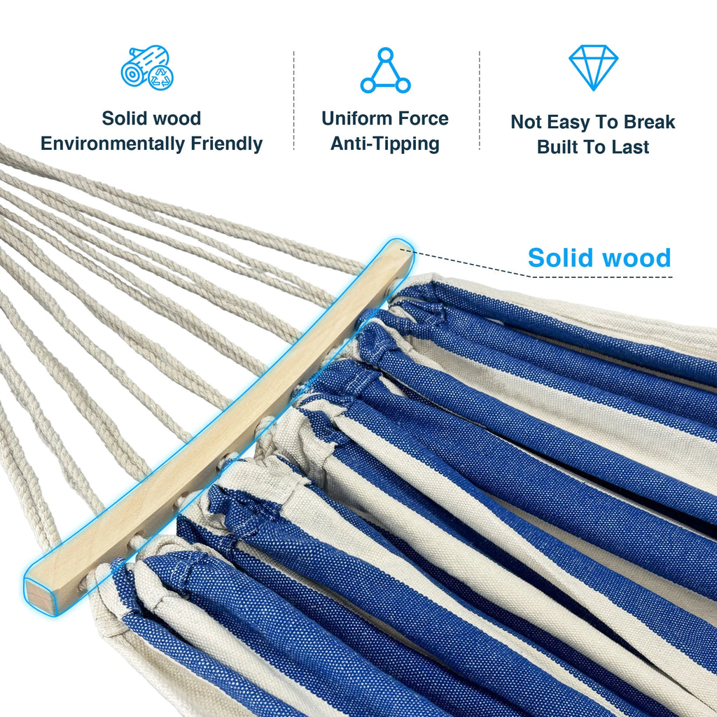 KEESTP Comfortable 2 Person Hammock with Stand,Portable Detachable Brazilian Hammock,450lb Capacity - Tropical