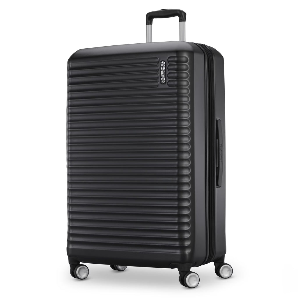American Tourister Stratum 3.0 Large Hardside Checked Suitcase with Spinner Wheels - Black
