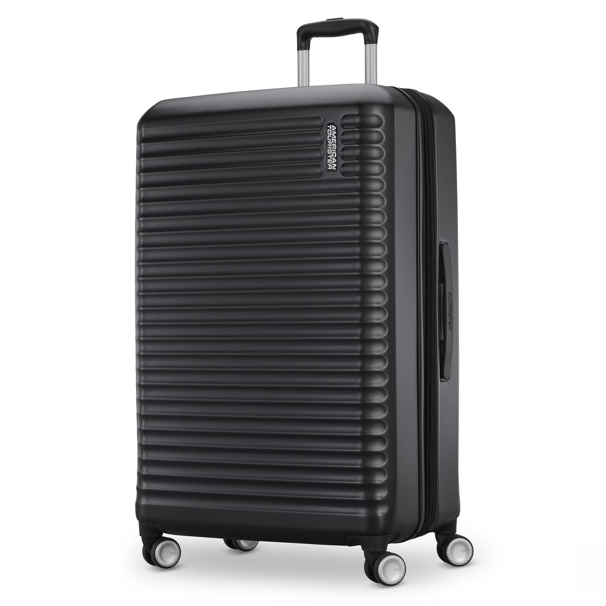 American Tourister Stratum 3.0 Large Hardside Checked Suitcase with Spinner Wheels - Black